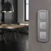 Комплект механизма 2-клавишного перекрестного выключателя Ambrella Volt 10A-250V OMEGA MO403030 Серебро глянец QUANT (OP4030, VM125) MO403030 - 3