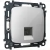Комплект механизма компьютерной розетки Ambrella Volt RJ-45 (8P8C) CAT6A экранированной с автоматической защитной шторкой OMEGA MO412005 Серебро глянец QUANT (OP4120, VM185) MO412005 - 4