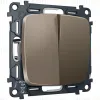 Комплект механизма 2-клавишного перекрестного выключателя Ambrella Volt 10A-250V OMEGA MO633030 Темная бронза матовый QUANT (OP6330, VM125) MO633030 - 5