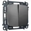 Комплект механизма 2-клавишного перекрестного выключателя Ambrella Volt 10A-250V OMEGA MO653030 Антрацит серый QUANT (OP6530, VM125) MO653030 - 6