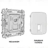 Комплект механизма компьютерной розетки Ambrella Volt RJ-45 (8P8C) CAT6A экранированной с автоматической защитной шторкой OMEGA MO662005 Антрацит серый QUANT (OP6620, VM185) MO662005 - 4