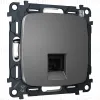 Комплект механизма компьютерной розетки Ambrella Volt RJ-45 (8P8C) CAT6A экранированной с автоматической защитной шторкой OMEGA MO662005 Антрацит серый QUANT (OP6620, VM185) MO662005 - 5