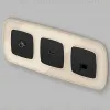 Комплект механизма компьютерной розетки Ambrella Volt RJ-45 (8P8C) CAT6A экранированной с автоматической защитной шторкой OMEGA MO812005 Черный матовый QUANT (OP8120, VM185) MO812005 - 1