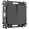 Комплект механизма 2-клавишного перекрестного выключателя Ambrella Volt 10A-250V OMEGA MO903030 Графит soft touch QUANT (OP9030, VM125) MO903030 - 5