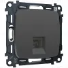 Комплект механизма компьютерной розетки Ambrella Volt RJ-45 (8P8C) CAT6A экранированной с автоматической защитной шторкой OMEGA MO912005 Графит soft touch QUANT (OP9120, VM185) MO912005 - 5