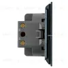 Выключатель 2-клавишный (механизм) Stekker Мия 250В 10А RSW10-3104-05 черный бархат 50443 50443 - 3