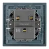 Выключатель 2-клавишный (механизм) Stekker Мия 250В 10А RSW10-3104-05 черный бархат 50443 50443 - 5