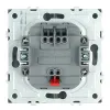 Выключатель 2-клавишный (механизм) СЗК Stekker Эмили 250В 10АRSW10-5104-10ZK платиново-серый soft touch 50239 50239 - 5