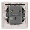 Выключатель 2-клавишный c индикатором (механизм) Stekker Мия 250В 10А RSW10-3102-10 пудровый жемчуг 50476 50476 - 5