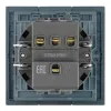Выключатель 3-клавишный (механизм) Stekker Мия 250В 10А RSW10-3108-05 черный бархат 50444 50444 - 5