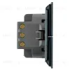 Переключатель 2-клавишный (механизм) Stekker Мия 250В 10А RSW10-3107-05 черный бархат 50448 50448 - 3