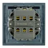 Переключатель 2-клавишный (механизм) Stekker Мия 250В 10А RSW10-3107-05 черный бархат 50448 50448 - 5