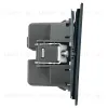 Переключатель 2-клавишный (механизм) Stekker Мия 250В 10А RSW10-3107-05 черный бархат 50448 50448 - 4