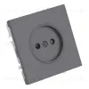 Розетка 1-местная с з/ш б/з (механизм) СЗК Stekker Эмили 250В 16А RST16-5109-10ZK платиново-серый soft touch 50242 50242 - 2