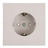 Розетка 1-местная с защитной шторкой с/з (механизм) Stekker Мия 250В 16А RST16-3110-08 пудровый жемчуг 50484 50484 - 1