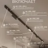Трековая система со светильниками №4 трехфазная накладная Eldeko (48В, форма - прямая, 4м, 3000K) черная Hesby Lighting HSBL_kompl_E004_NI4B3K HSBL_kompl_E004_NI4B3K - 3