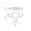 Соединитель T-образный однофазный к 50202X-P, 50203X-P Barra Lightstar 502137-P 502137-P - 2