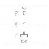 Подвес скрытый тип D к шинопроводу 5040xx-(F)/(R) 1,5 м Quattro Lightstar 504177-FR2 504177-FR2 - 2
