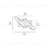 Фиксатор трека к потолку тип G к шинопроводу 5040xx-(F)/(R) Quattro Lightstar 504196-02 504196-02 - 2