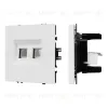 Механизм сдвоенной телефонной розетки Arlight SCT-NOBE-MTL2-SFPL-WH (RJ-11, 4C) (Белый кварц) 054308 054308 - 1