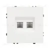 Механизм сдвоенной телефонной розетки Arlight SCT-NOBE-MTL2-SFPL-WH (RJ-11, 4C) (Белый кварц) 054308 054308 - 2