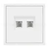 Механизм сдвоенной телефонной розетки Arlight SCT-NOBE-MTL2-SFPL-WH (RJ-11, 4C) (Белый кварц) 054308 054308 - 3