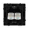 Механизм сдвоенной телефонной розетки Arlight SCT-NOBE-MTL2-SFPL-GR (RJ-11, 4C) (Серый базальт) 054311 054311 - 4