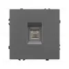 Механизм телефонной розетки Arlight SCT-NOBE-MTL1-SFPL-GR (RJ-11, 4C) (Серый базальт) 054303 054303 - 4