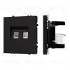 Механизм сдвоенной телефонной розетки Arlight SCT-NOBE-MTL2-SFPL-BK (RJ-11, 4C) (Черный оникс) 054309 054309 - 1