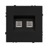 Механизм сдвоенной телефонной розетки Arlight SCT-NOBE-MTL2-SFPL-BK (RJ-11, 4C) (Черный оникс) 054309 054309 - 2