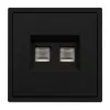 Механизм сдвоенной телефонной розетки Arlight SCT-NOBE-MTL2-SFPL-BK (RJ-11, 4C) (Черный оникс) 054309 054309 - 3