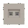 Механизм сдвоенной телефонной розетки Arlight SCT-NOBE-MTL2-SFPL-CA (RJ-11, 4C) (Кашемир) 061889 061889 - 3