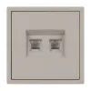 Механизм сдвоенной телефонной розетки Arlight SCT-NOBE-MTL2-SFPL-CA (RJ-11, 4C) (Кашемир) 061889 061889 - 4