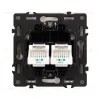 Механизм сдвоенной телефонной розетки Arlight SCT-NOBE-MTL2-SFPL-IS (RJ-11, 4C) (Никель) 061890 061890 - 4