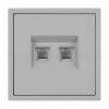 Механизм сдвоенной телефонной розетки Arlight SCT-NOBE-MTL2-SFPL-IS (RJ-11, 4C) (Никель) 061890 061890 - 3