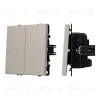 Механизм выключателя двухклавишный перекрестный Arlight SWT-NOBE-MKX2-SFPL-CA (230V, 10A) (Кашемир) 061791 061791 - 1