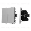 Механизм выключателя двухклавишный перекрестный Arlight SWT-NOBE-MKX2-SFPL-IS (230V, 10A) (Никель) 061794 061794 - 1