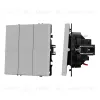 Механизм выключателя трехклавишный непроходной Arlight SWT-NOBE-MK03-SFPL-IS (230V, 10A) (Никель) 061800 061800 - 1