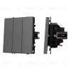 Механизм выключателя трехклавишный непроходной Arlight SWT-NOBE-MK03-SFPL-GR (230V, 10A) (Серый базальт) 061799 061799 - 1