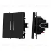Механизм звонкового выключателя двухклавишный Arlight LED SWT-NOBE-MKR2-SFPL-L-BK (230V, 10A) (Черный оникс) 061742(1) 061742(1) - 1