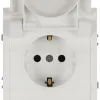 Розетка ЭРА Arktik 16-2103-01 с заземлением 2P+E Schuko со шторками с крышкой 16А-250В белый Б0070434 Б0070434 - 2