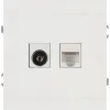 Розетка ЭРА Arktik 16-3110-01 комбинированная RJ45+TV белый Б0070494 Б0070494 - 1