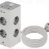 Сетевой фильтр ЭРА TWR-8es-1,5m-4USB-W башня с защитой заземлением с выключателем 8 розеток+4xUSBA+C 1,5м 16А белый Б0069071 Б0069071 - 1