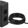 Сетевой фильтр ЭРА TWR-8es-1,5m-4USB-B башня с защитой заземлением с выключателем 8 розеток+4xUSBA+C 1,5м 16А черный Б0069072 Б0069072 - 1