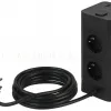 Сетевой фильтр ЭРА TWR-8es-1,5m-4USB-B башня с защитой заземлением с выключателем 8 розеток+4xUSBA+C 1,5м 16А черный Б0069072 Б0069072 - 7