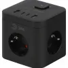 Сетевой фильтр ЭРА CUBE-3es-1,5m-4USB-B куб с заземлением с выключателем 3 розетки+4xUSBA+C 1,5м 16А черный Б0069074 Б0069074 - 4