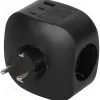 Разветвитель электрический ЭРА SP-3e-3USBAC-B на 3 розетки + 3 USB A+C с заземлением со шторками 16А черный Б0069082 Б0069082 - 5