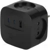 Разветвитель электрический ЭРА SP-4-3USBAC-B на 4 розетки + 3 USB A+C со шторками 10А черный Б0069084 Б0069084 - 1