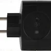 Разветвитель электрический ЭРА SP-4-3USBAC-B на 4 розетки + 3 USB A+C со шторками 10А черный Б0069084 Б0069084 - 4