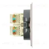 Розетка компьютерная 2-местная RJ-45 (механизм) Stekker Мия RST00-3111-08 50481 50481 - 4